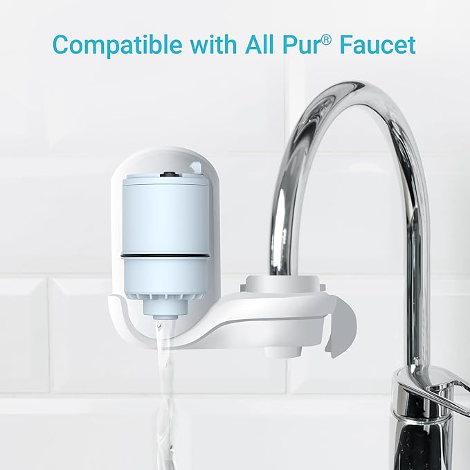 [Alkaline] 3 Pack Faucet Filter Replacement for All PUR®Plus, PUR® Water Filter Replacement, Pur® Filter Replacement RF-9999®, 900-Gallon Long Lifespan, AQUA CREST