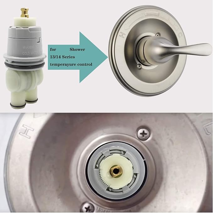 RP46074 Shower Valve Cartridge Assembly Compatible For Shower and Tub 13/14 Series Faucet, Single-handle Universal Repair Assembly, Replacement Monitor Cartridge.