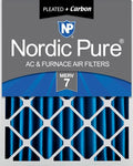 Nordic Pure 16x25x4 Pleated Air Filters MERV 7 Plus Carbon 1 Pack by NordicPure