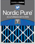 Nordic Pure 20x24x4 (19_3/8 x 23_3/8 x 3_5/8) Pleated Air Filters MERV 7 Plus Carbon 1 Pack