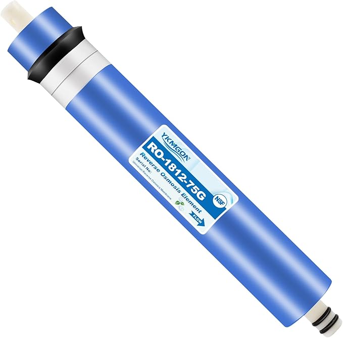 75 GPD Reverse Osmosis RO Membrane Element，12"x1.8" Replacement Water Filter or Under Sink Home Drinking RO Water Purifier System