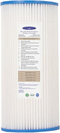 Crystal Quest Pleated Cellulose Sediment Cartridge - 4-5/8" x 9-3/4" - 5 Micron Filtration - Durable & Long-Lasting - High Dirt-Holding Capacity - Fits Residential & Commercial Systems