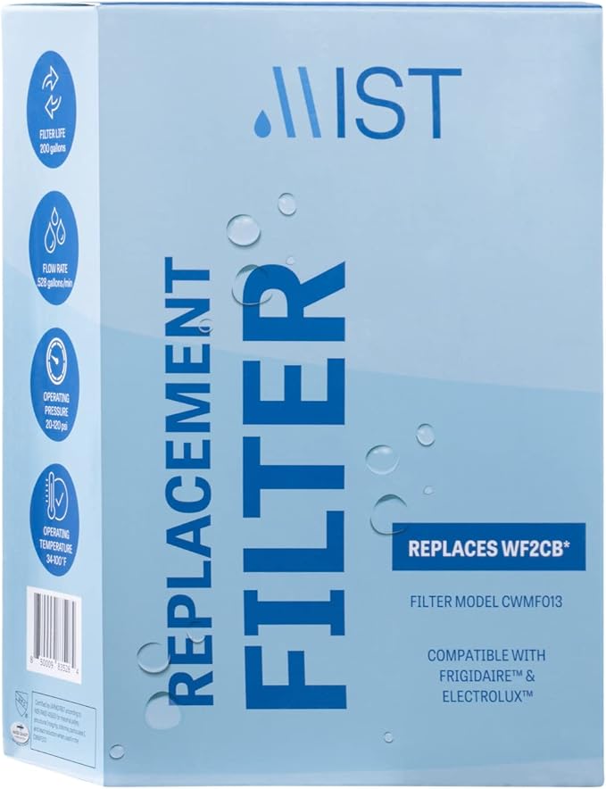 Mist Refrigerator Water Filter Replacement Compatible with WF2CB, PureSource2, FC100, 9916, 469916, 1 Pack
