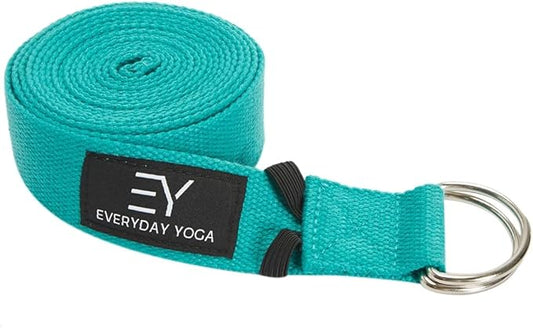 Everyday Yoga Super Strong Strap with Metal D-ring Buckle - Improve Flexibility, Stretching, and Physical Therapy Fitness.-FlexoryFit
