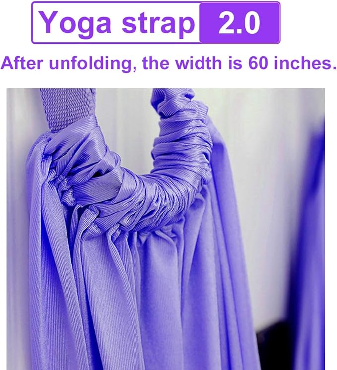 TOCO FREIDO Waist Back Leg Stretch Strap/Yoga Fitness Band, Leg Stretching Assist Trainer, Yoga Stretcher, Back Bend Split Inversion Strap for Fitness, Dance, Ballet, Gymnastics-FlexoryFit