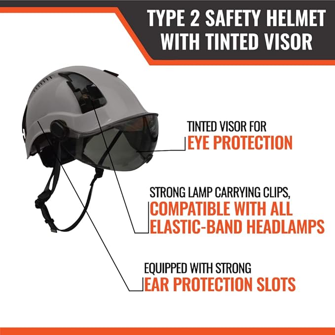 Malta Dynamics APEX Type 2 Safety Helmet – OSHA and ANSI Z89.1 Compliant Safety Hard Hats for Construction Workers and Vented Helmet for Head Protection