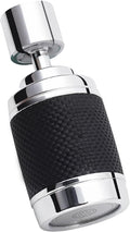 360 ° rotation kitchen faucet nozzle with filter High pressure water saver Bubble mode faucet extender accessory for 3 spray modes (Black)