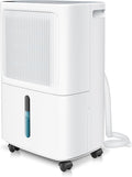 Dehumidifiers for Home with Drain Hose,55 OZ Water Tank, 2500 Sq.Ft 35 Pints Dehumidifiers for Basement, Bathroom, Bedroom, Three Modes, Smart Humidity Control, Dry Clothes, 24H Timer, White