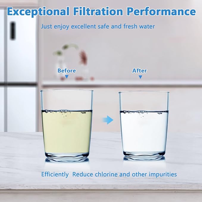 EPTWFU01 Refrigerator Water Filter Compatible with RWF5800A, EPTWFU01,EWF02, Pure Source Ultra II, Pure Source Ultra 2, 012505454226, 4562222, 6 Month / 300 Gallon，2 Pack