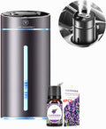 Smart Car Air Freshener,Aromatherapy Scent Diffusers Oils Humidifier,Ultrasonic Atomizer,Adjustable Concentration,Auto On/Off,Built-in Battery,40ml French Natural Fragrance(Gun Color)