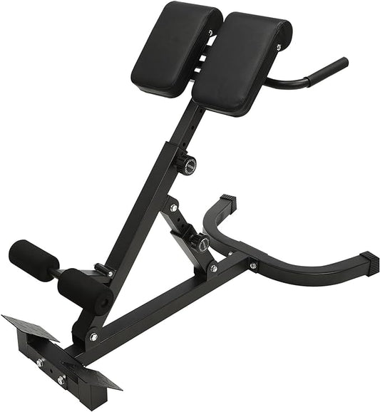 Multi-functional Bench Adjustable Design, Hyper Back Extension Roman Chair with Foldable Storage Design, Ab Sit up Bench for Slimming, Fat-Burning, Strength Training