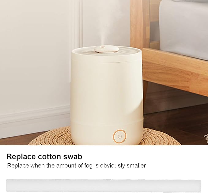Fdit 5x80mm Humidifier Air Diffuser Cotton Swab Filter Portable USB Humidifier Cotton Sticks Refill Replacement (30Pcs)