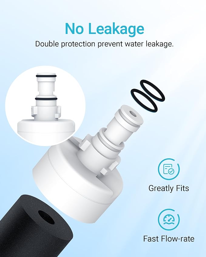 AQUA CREST 4396508 Refrigerator Water Filter Replacement for Whirlpool® WF-NLC240V, NL300, 4392857, 4396510, 4396509, 4396547, LC400V, 4396510p, PNL240V, EveryDrop® Filter 5, EDR5RXD1, 3PACKs