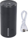 Car Diffuser for Essential Oils, Portable Humidifiers for Travel 7 Color Car Essential Oil Diffuser USB Humidifier(Black)