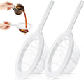 Ultra-Fine Nylon Mesh Strainer- Mini Kitchen Colander for Coffee, Milk, Yogurt, Juice - Non-Slip Handle & Hanging Hole (120/200 Mesh)