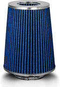 BLUE 3.5" 89 mm Inlet Truck Air Cone Replacement Performance Washable Clamp-On by RtunesRacing