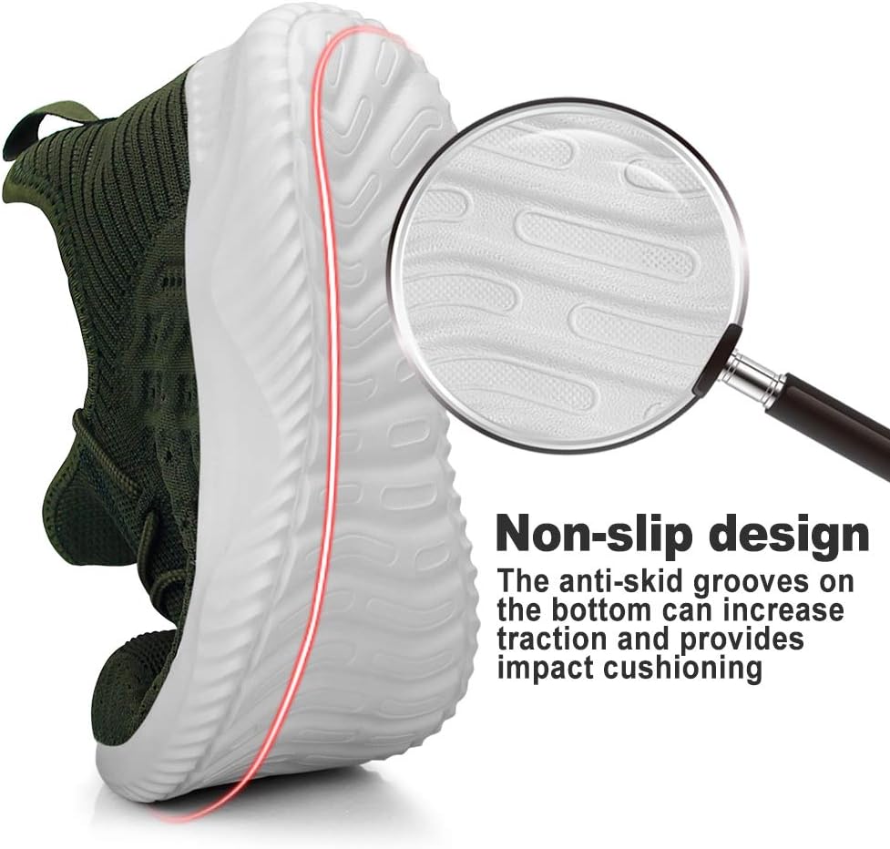 Feethit Mens Slip On Walking Shoes Lightweight Breathable Non Slip Running Shoes Comfortable Fashion Sneakers for Men