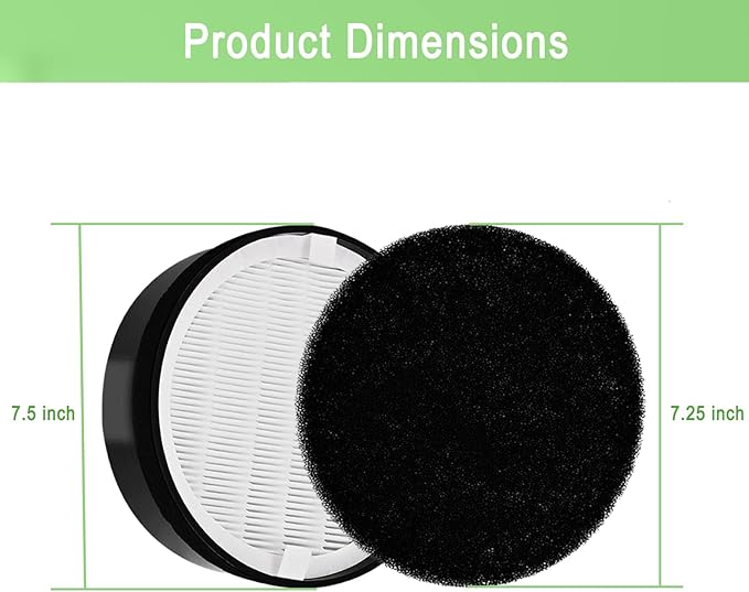4 Pack LV-H132 Replacement Filter Compatible for LEVOIT LV-H132 Air Purifier LV-H132-RF, H13 True HEPA Filter, Activated Carbon Filter, Replace Part LV-H132-RF