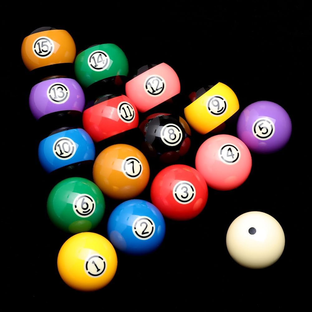 Pool Cue Ball 2-1/4" Regulation Size 16 Pool Balls Billiard Set