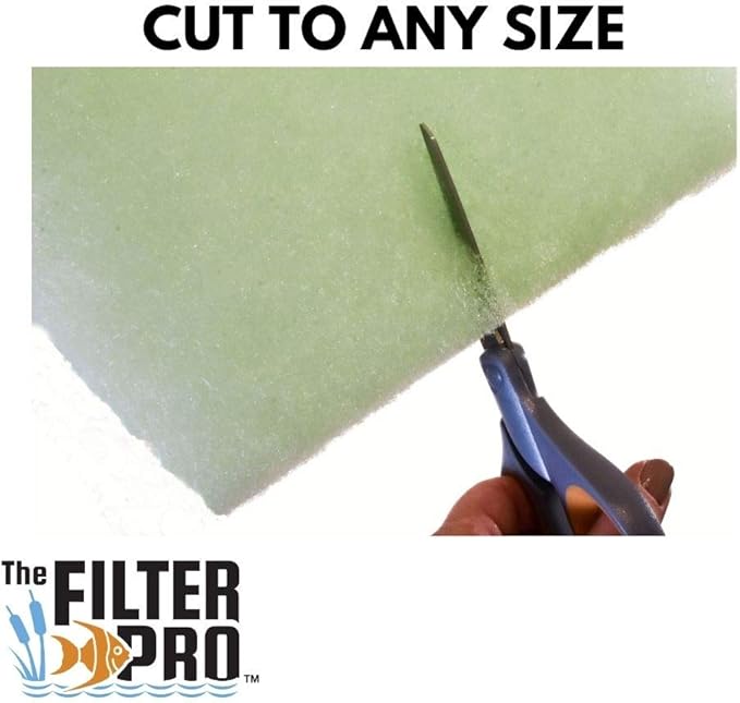 Lime Green Fine Filter Media, 1" Thick, 12" x 56" Roll, Perfect for Aquariums, Ponds or Water Gardens, Made in USA
