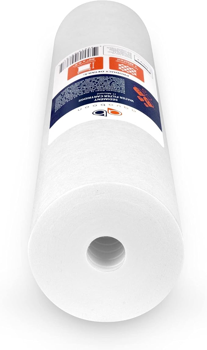 Aquaboon 1 Micron 20" Sediment Water Filter Replacement Cartridge | Whole House Sediment Filtration | Compatible with AP810-2, SDC-45-2005, FPMB5-20, P5-20, FP25B, 155358-43, 4 Pack