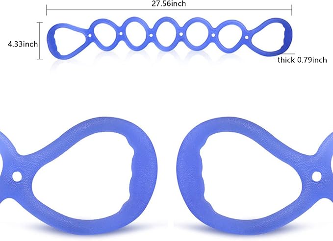 7 Ring Stretch Resistance Exercise Band, BetterJonny Workout Bands Yoga Stretching，Foot, Leg and Arm Exerciser for Home or Fitness Center Workout Walking Exercise-FlexoryFit