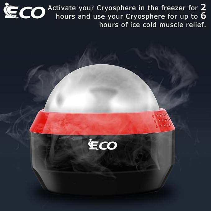 iECO Cryosphere Cold Massage Roller Ball - Massage Ball for Cold & Heat Relief, Myofascial Release, Trigger Point Therapy, Muscle Knots - Deep Tissue Ice Massager-FlexoryFit