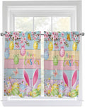 Colorful Easter Kitchen Curtains 54 Inches length, Spring Watercolor Bunny Egg by Unknown