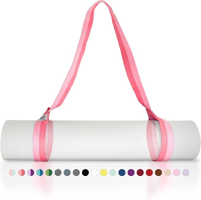 Tumaz Yoga Mat Strap [MAT NOT Included] (2 Sizes) with Extra Thick & Comfy Delicate Texture, Adjustable Yoga Mat Carrier-FlexoryFit
