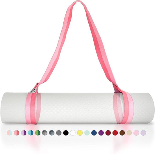 Tumaz Yoga Mat Strap [MAT NOT Included] (2 Sizes) with Extra Thick & Comfy Delicate Texture, Adjustable Yoga Mat Carrier-FlexoryFit