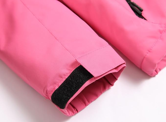 Keevoom Girl's Ski Jacket Winter Warm Thick Snow Coat Windproof Kids Outdoor Hooded Jackets-FlexoryFit
