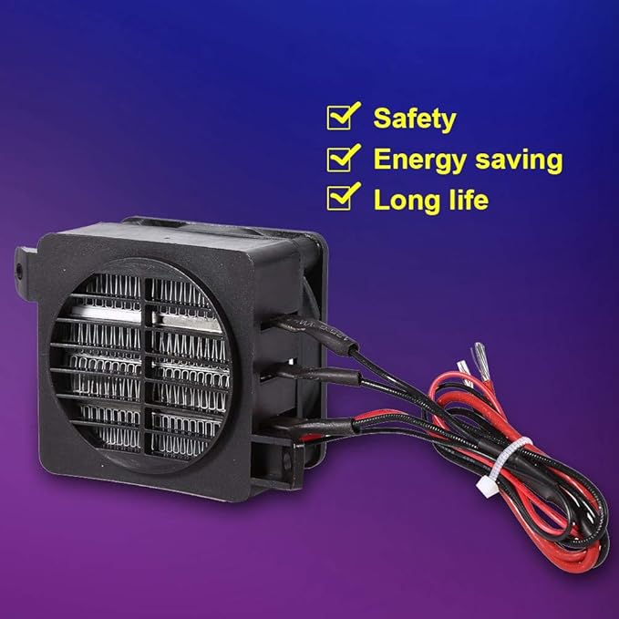 PTC Thermostat Heating Element 100W 12V Energy Saving PTC Car Fan Air Heater Constant Temperature Heating Element Heaters for Heater/Humidifier/Air Conditioning