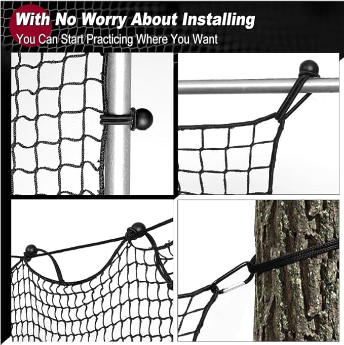 Sports Backstop Net - Hitting Net for Golf, Baseball, Hockey, Soccer - 10 x 10Ft/10 x 15Ft/10 x 20Ft/10 x 25Ft/15 x 15Ft/15 x 20Ft