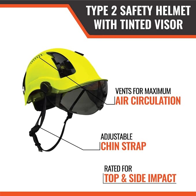 Malta Dynamics APEX Type 2 Safety Helmet – OSHA and ANSI Z89.1 Compliant Safety Hard Hats for Construction Workers and Vented Helmet for Head Protection