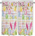 Happy Easter Bedroom Curtains 63 Inches length, Spring Bunny Colorful Eggs by Unknown