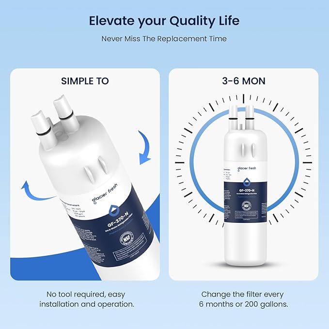 GLACIER FRESH EDR1RXD1 Refrigerator Water Filter Compatible - Image 8