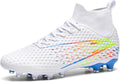 Indoor Soccer Cleats Mens Womens Turf Soccer Cleats Wide Socer Shoes FG AG TF High Ankle Football Boots