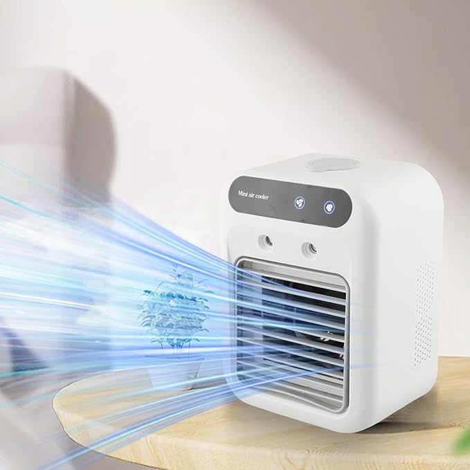 Portable Air Conditioners Personal USB Rechargeable Cooler Desktop Fan Humidifier For Car Office Travel Use