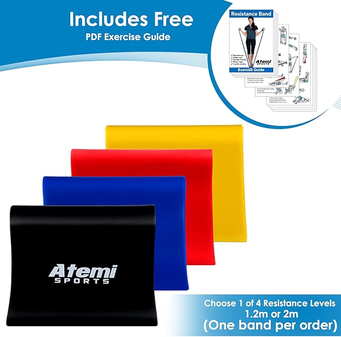 Exercise Bands for Physical Therapy | Resistance Band for Fitness, Yoga, Pilates | Long Resistance Bands for Working Out | Elastic Band for Exercise | Stretch Band-FlexoryFit