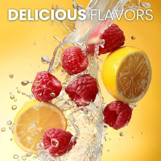 Keto Vitals Electrolytes Powder - Sugar Free Keto Electrolytes Powder with Potassium, Magnesium, Sodium, & Calcium - No Sugar Electrolyte Drink Mix & Hydration Powder, 60 Servings, Raspberry Lemonade-FlexoryFit