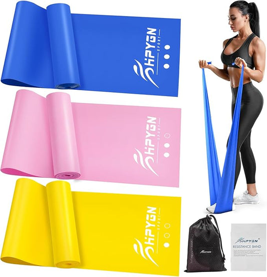 Resistance Bands, Exercise Bands, Physical Therapy Bands for Strength Training, Yoga, Pilates, Stretch Elastic Band with Different Strengths, Workout Bands for Home Gym-FlexoryFit