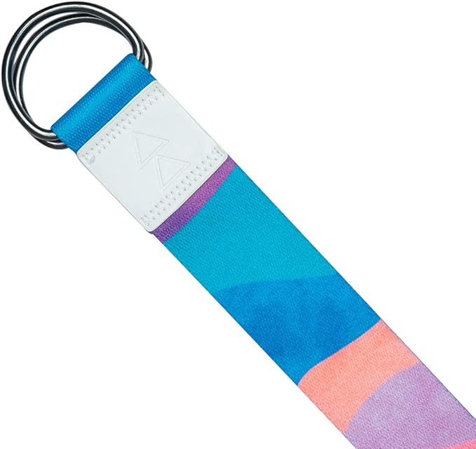 yogadesignlab YOGA DESIGN LAB | The Yoga Strap | Luxurious, Extra Long, Super Soft, Eco Printed | Studio Quality, Adjustable | Safely Stretch Further and Hold Longer | 8 ft Long-FlexoryFit