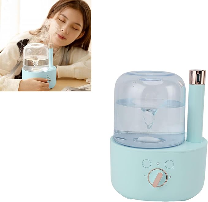 Waterspout Aroma Humidifier, Multifunctional One Piece Design Mute 5V 6W USB Essential Oil Diffuser for Car Office Room Bedroom(Green)