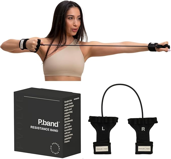Pvolve P.Band Exercise Resistance Band - Home Workout Equipment to Strengthen Arms, Back and Shoulders, Light Weight Comfortable Glove Design to Improve Mobility, Stability and Posture-FlexoryFit