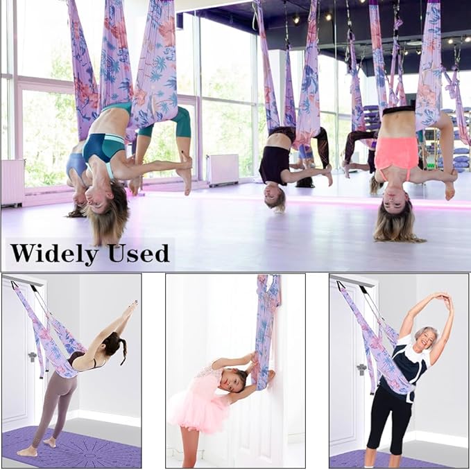 TOCO FREIDO Waist Back Leg Stretch Strap/Yoga Fitness Band, Leg Stretching Assist Trainer, Yoga Stretcher, Back Bend Split Inversion Strap for Fitness, Dance, Ballet, Gymnastics-FlexoryFit