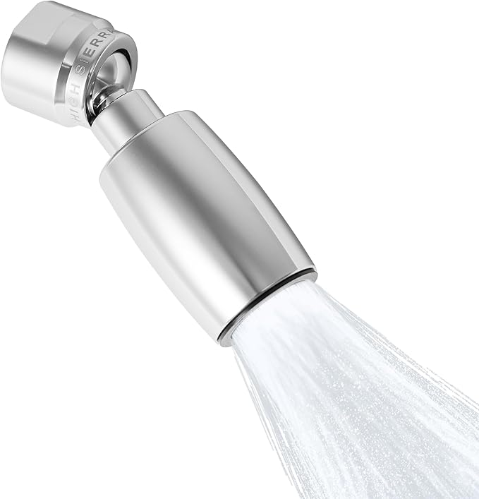 High Sierra Showerheads® - CLASSIC™ Solid Metal 1.8 GPM Award Winning, Low Flow Shower Head, Patented Nozzle Never Clogs - Polished Chrome Finish