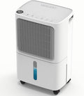 VEAGASO 2500 Sq. Ft Dehumidifier for Basement, 34 Pint Dehumidifiers For Home, Large Room, Auto Drain or Manual Drainage, Digital Control Panel, Auto Defrost, 24H Timer
