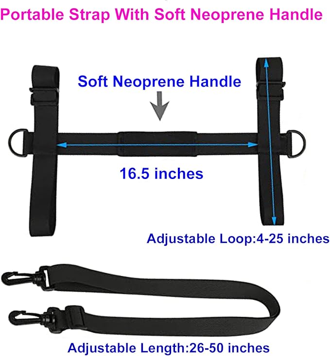 WISDING Yoga Mat Strap, Portable Yoga Mat Sling, Picnic Blanket Strap with Adjustable Shoulder Strap & Handle for Festivals Picnics Camping Motorcycle Bedroll Pilates-FlexoryFit