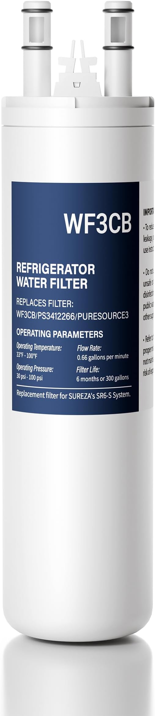 Compatible with Frigidaire WF3CB, PureSource 3, 706465, 242086201, 242086203, 242294501, 242069601, AP4567491, PS3412266, WF425, 1 PACK