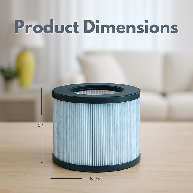 Nispira 3-in-1 True HEPA Filter Replacement Compatible with Miko Air Purifier C102 ibuki MA-01CW, MA-18, Okaysou AirMic4S, 1 Pack
